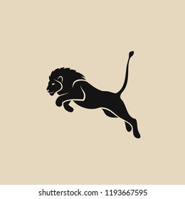 Lion Jumping - Isolated Vector 