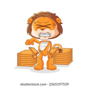 the lion karate mascot. cartoon vector