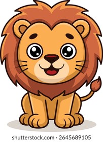 Lion kawaii zoo Animals Vector Image