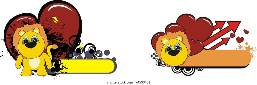 lion kid cartoon copyspace in vector format