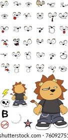 lion kid cartoon in vector format