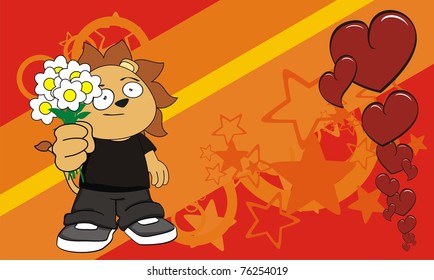 lion kid cartoon in vector format