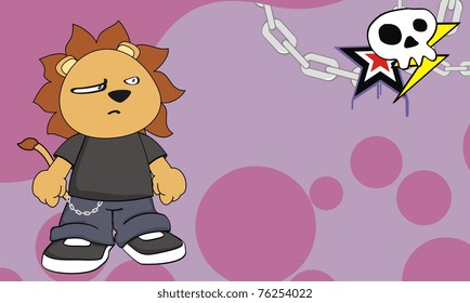 lion kid cartoon in vector format