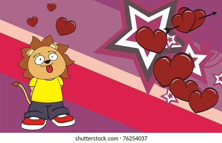 lion kid cartoon in vector format
