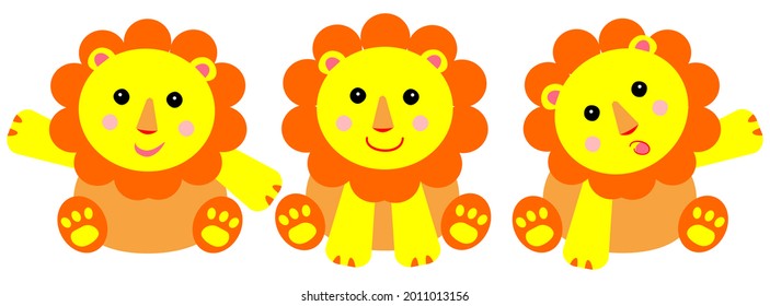 Lion Kids Cartoon, Perfect fo illustration, pattern, icon, logo, wallpaper, wrapping paper, etc