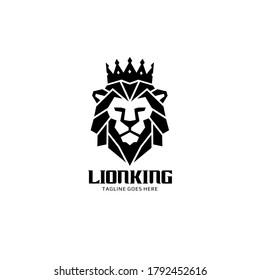 Lion King Abstract Logo - Polygonal Lion Head Vector
