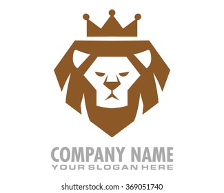 lion king brown silhouette image vector logo