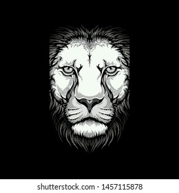 lion king close up face design illustration