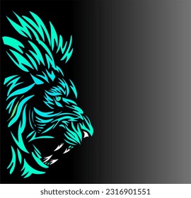 El azul del rey del león