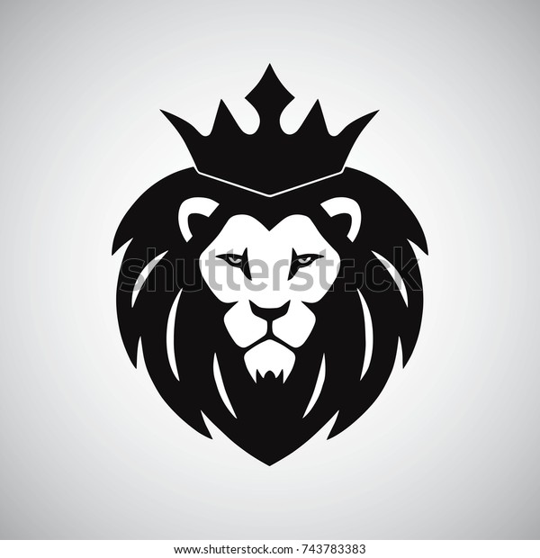 Lion King Crown Logo Stock Vector (Royalty Free) 743783383