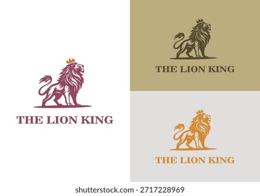 Ilustración vectorial del logotipo de la corona del rey león