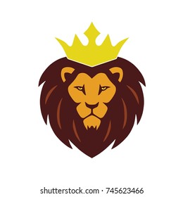 Lion King Crown Logo Vector