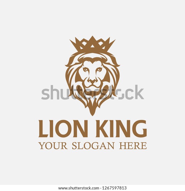 Lion King Crown Vector Logo Icon Stock Vector (Royalty Free) 1267597813