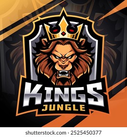 Lion king esport mascot logo design