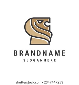 of lion king face abstract logo vector