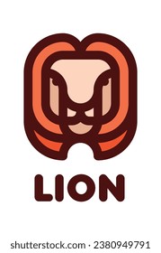 lion king filled outline logo
