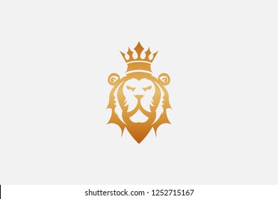 Lion king graphic vector logo design