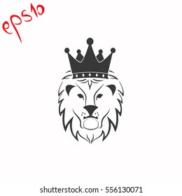 Lion King grey icon.