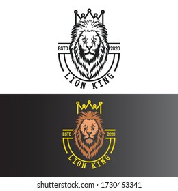lion king head logo illustration