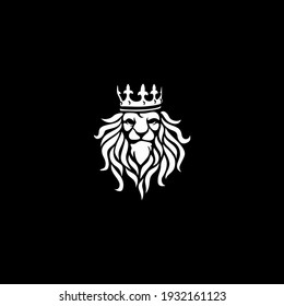 Lion king Head Logo Vector Template Illustration Design Mascot Animal
