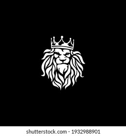 Lion king Head Logo Vector Template Illustration Design Mascot Animal