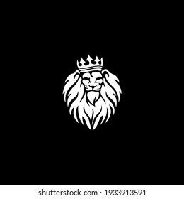 Lion king Head Logo Vector Template Illustration Design Mascot Animal