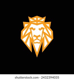 lion king head logo vector graphic design, sign and symbol 