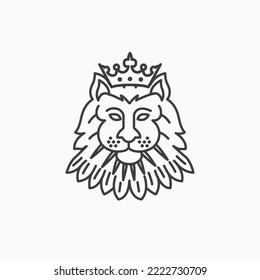 Lion king head mascot middle east style.