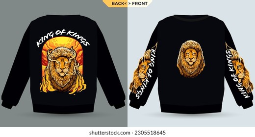 Lion as King of Kings visualized with Shirt Mock Up
