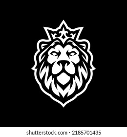 Lion King Line Art Silhouette Logo Stock Vector (Royalty Free ...