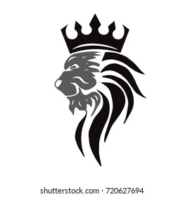 Angry Lion Crown On White Background Stock Vector (Royalty Free ...