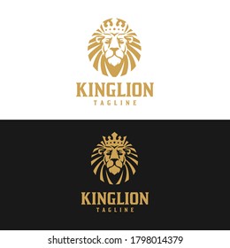 Lion King Logo - Abstract Lion Character - Mascot Vector Illustration