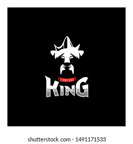 lion king logo concept initials