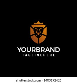 lion king logo design concept template vector