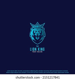 The lion king logo design good use for symbol icon brand and more