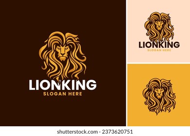 The "Lion King Logo Design" is a graphic design asset suitable for businesses or organizations associated with lions, royalty, leadership, or wildlife conservation.
