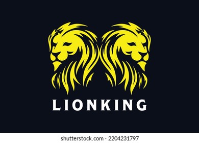 Lion king logo design. Lion mascot vector