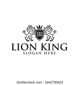 Lion King logo design template