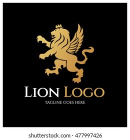 Lion King logo design template ,Lion Logo , Elements for brand identity ,Vector illustration