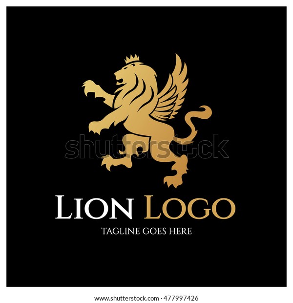 ライオンキングのロゴデザインテンプレート ライオンロゴ ブランドアイデンティティーのエレメント ベクターイラスト のベクター画像素材 ロイヤリティフリー