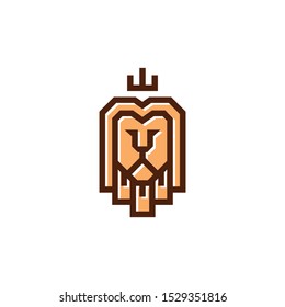 lion king logo design vector