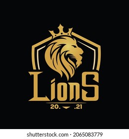 Lion king logo design Vector