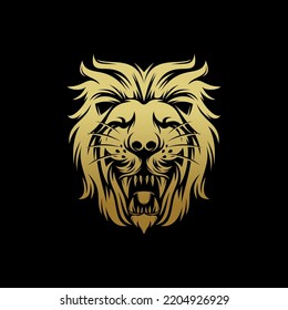 Lion king logo design vector template