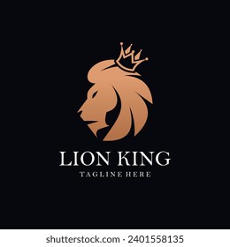 Diseño del logo de Lion King, ilustración vectorial con concepto creativo moderno
