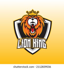 Lion King Logo E-Sports Mascot