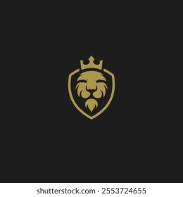 Lion king logo flat vector design