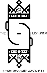 Lion king logo and icon design