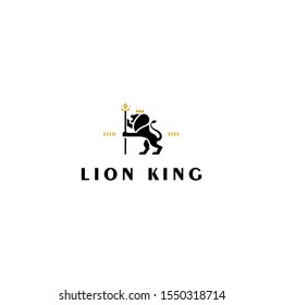 Lion king logo icon vector.