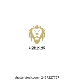 Lion king logo icon vector template.