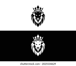 lion king logo and luxury design  vector template.